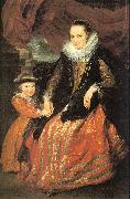 Dyck, Anthony van Susanna Fourment and her Daughter Sweden oil painting artist
